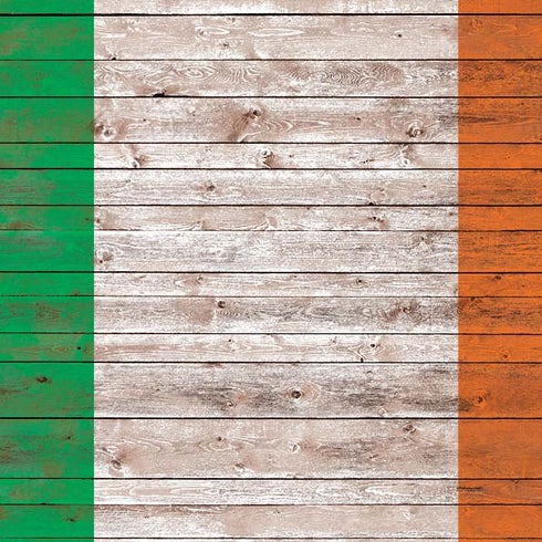 Ireland Flag Dark Wood iPhone XS Clear Case